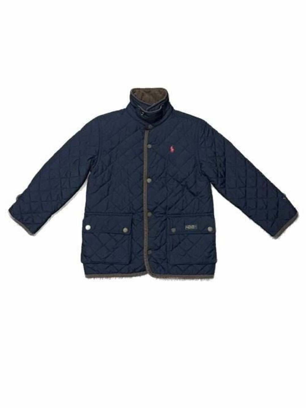 Polo Ralph Lauren Kids 6 Navy Blue Diamond Quilted Snap-Button Field Jacket